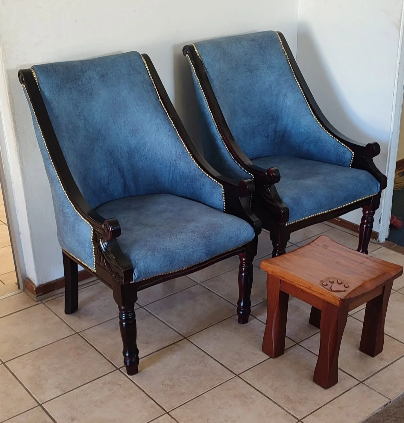 Blue Accent Chair Set