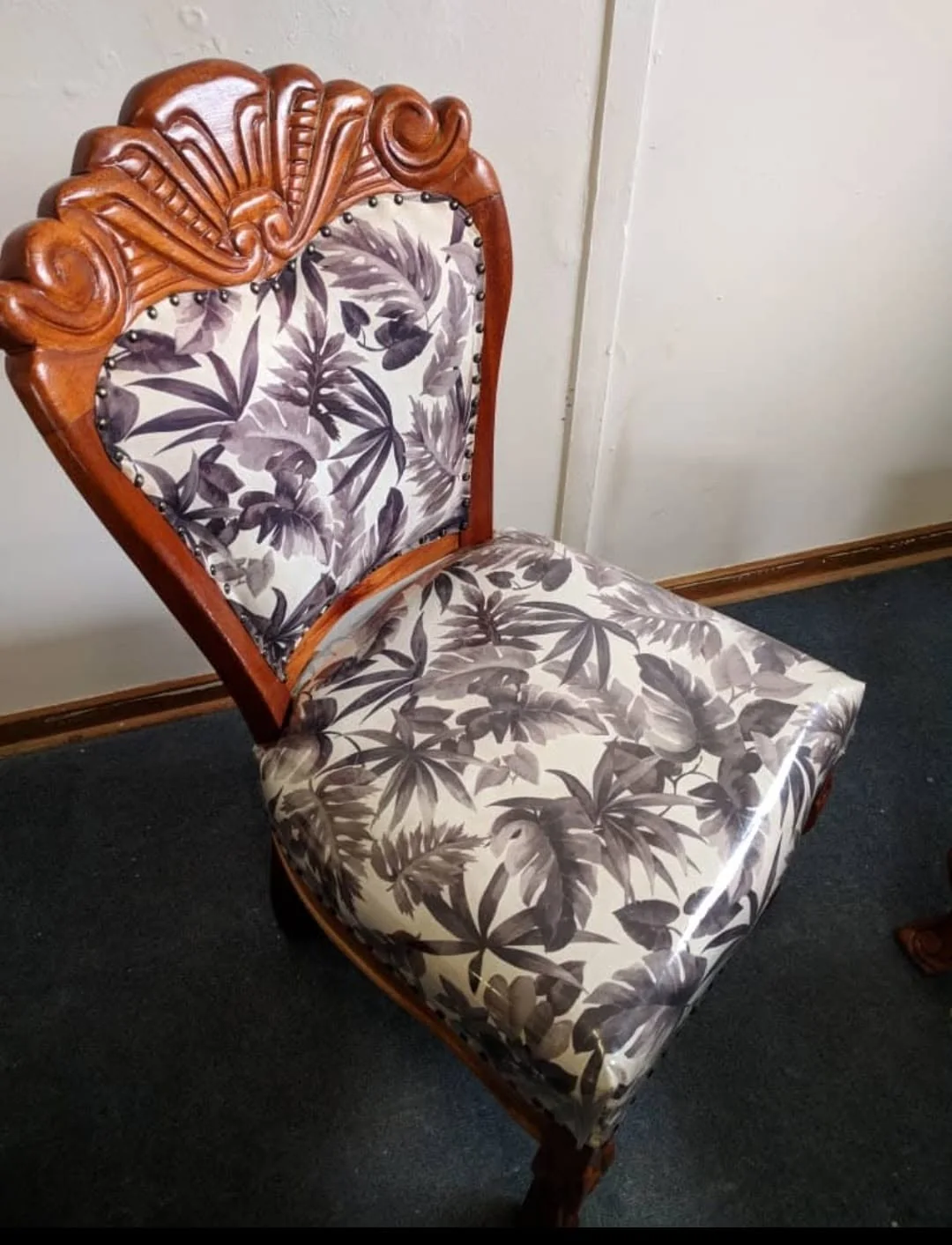 Floral Carved Chair